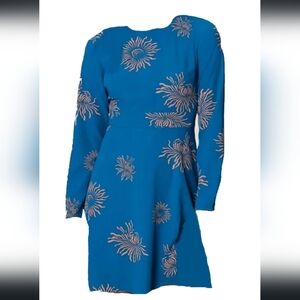 Ann Taylor LOFT Iced Floral Flare Dress Size 10 Petite